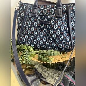 Vera Bradley Navy Teardrop Tote